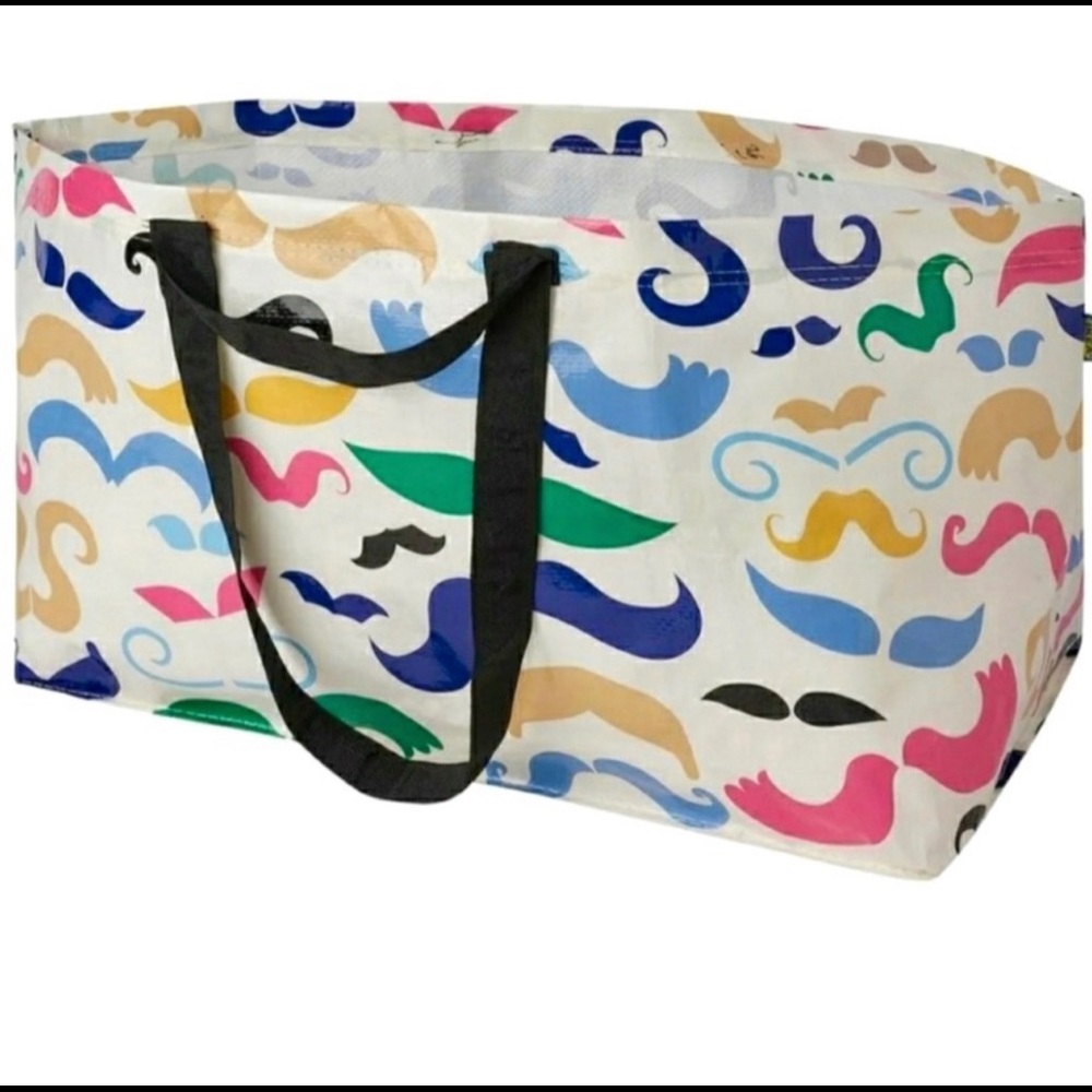 NEW IKEA Large Mustache Bag. Great for Costco shopping, beach use